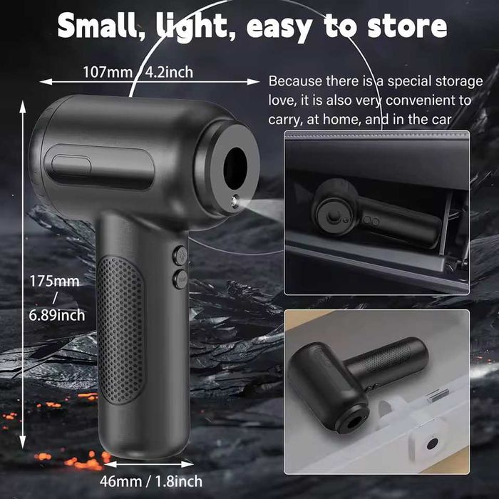Копмактний бездротовий 2-в-1 повітряний продувач і пилосос