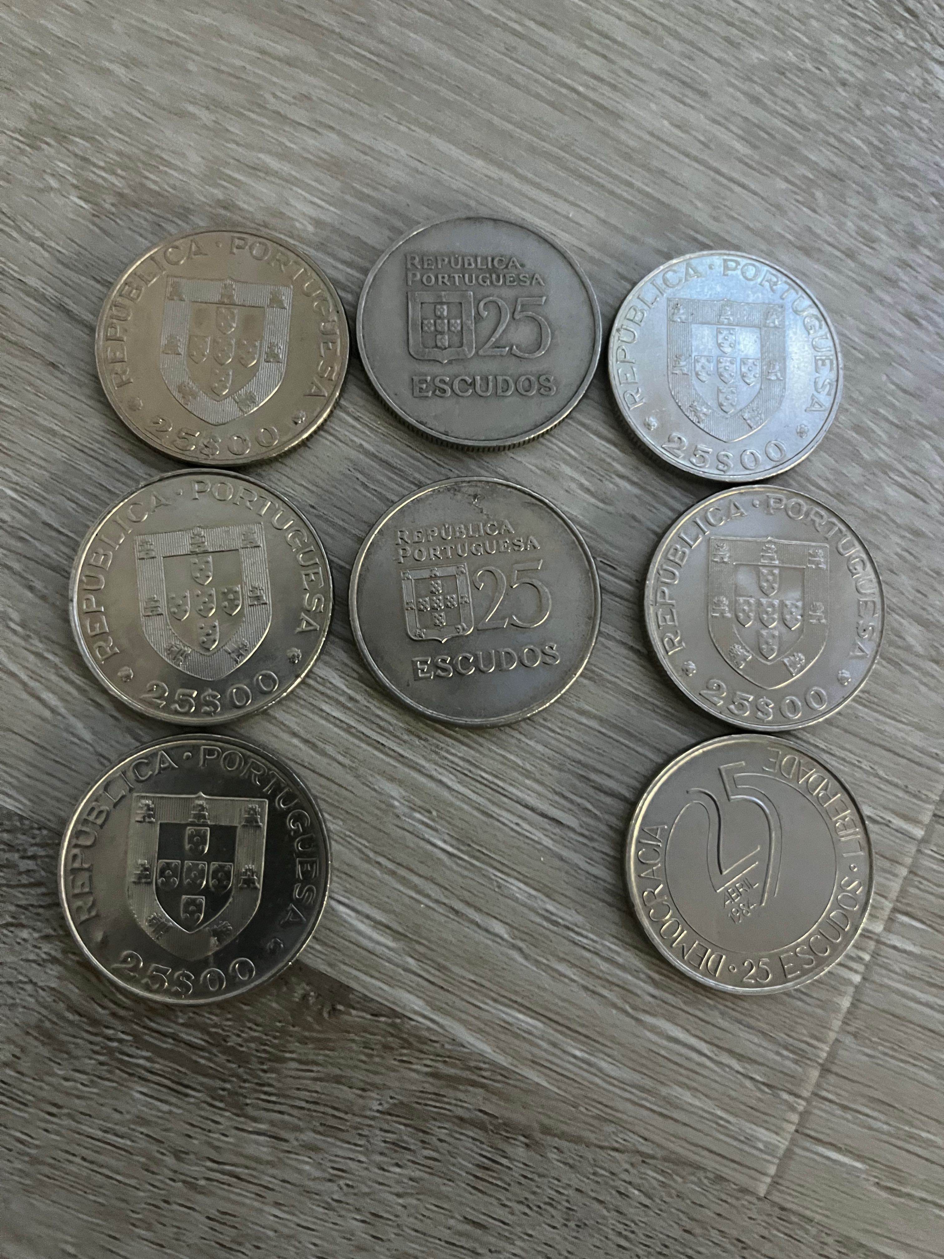 Moedas Portuguesas - 25$00 escudos (Série de 1977 a 1986)