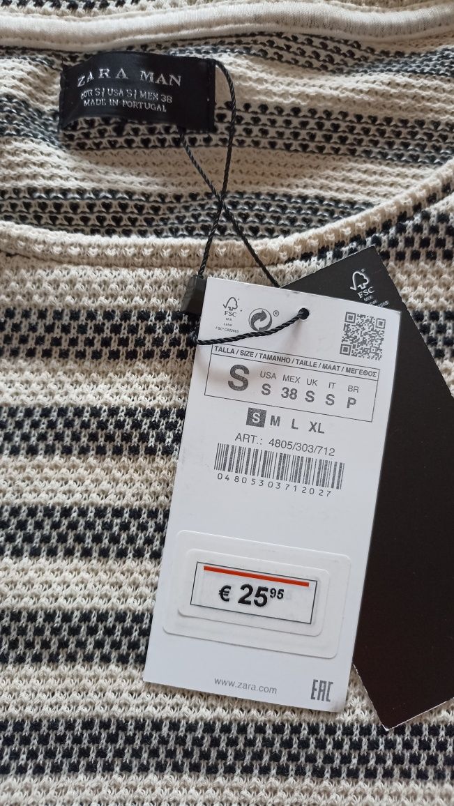 Nowy męski sweter oversize Zara rozmiar M