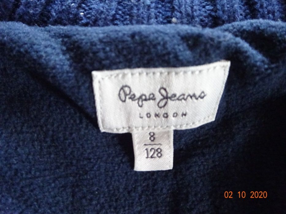 Nowa bez Metki ! Bluza Sweter Ocieplany Firmy Pepe Jeans Rozmiar 128