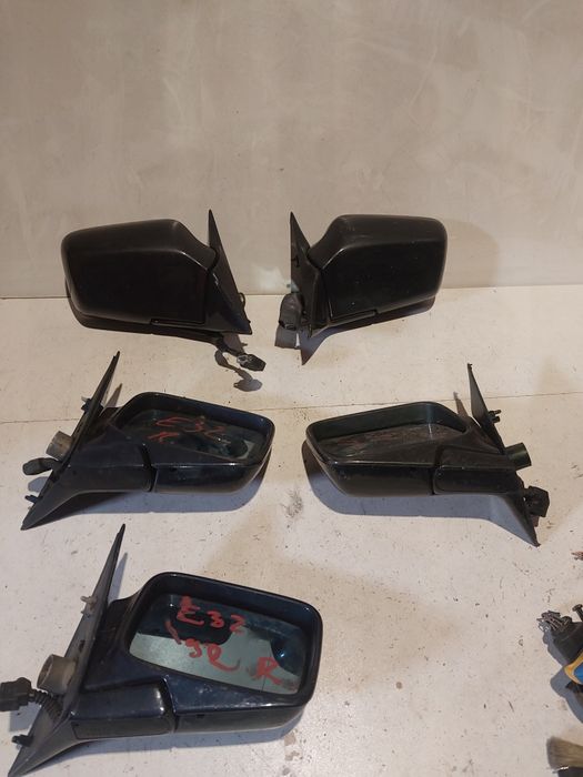 BMW e 32 e32 lusterko prawe lewe czarne niebieskie