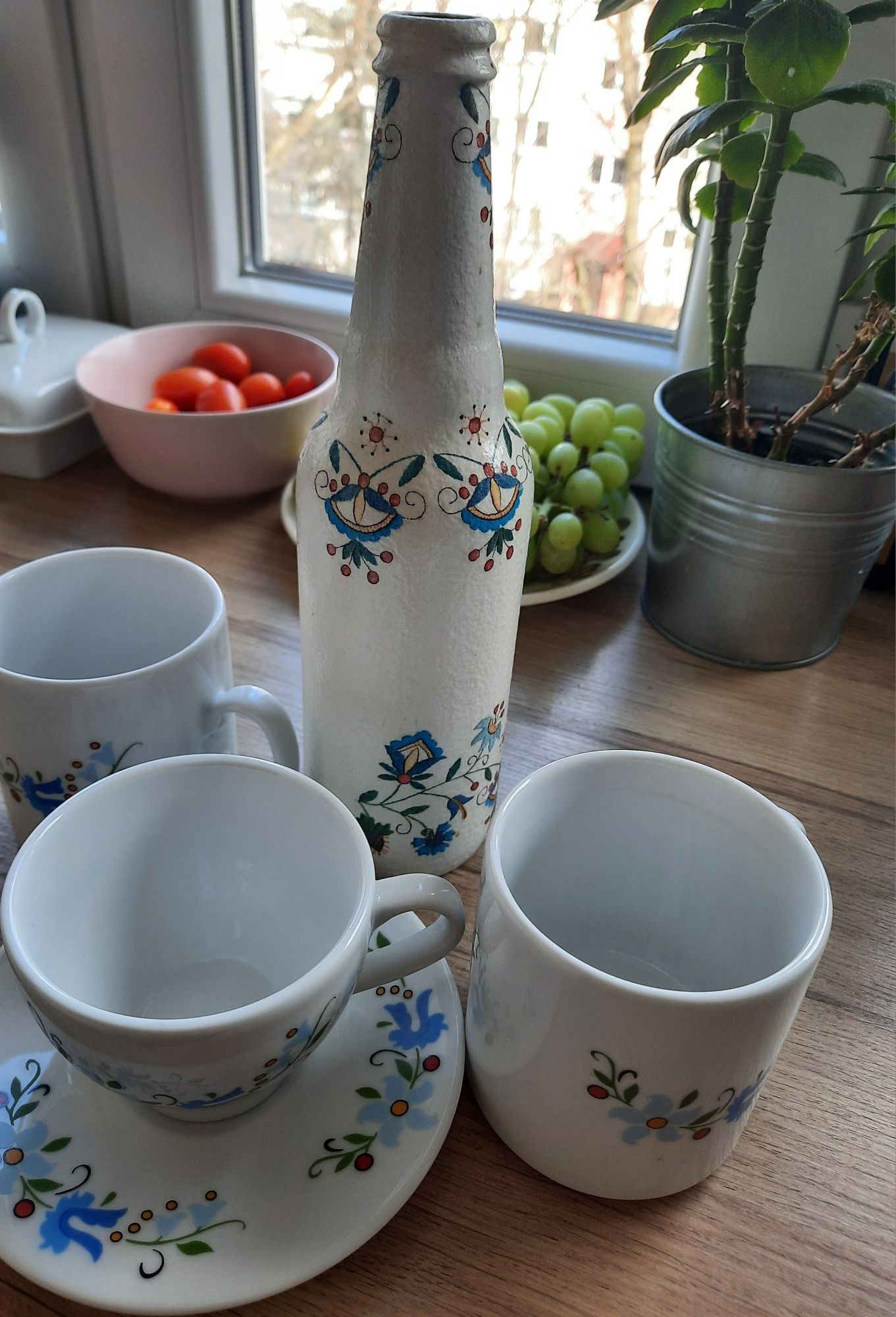 Wazonik z motywem kaszubskim hand made