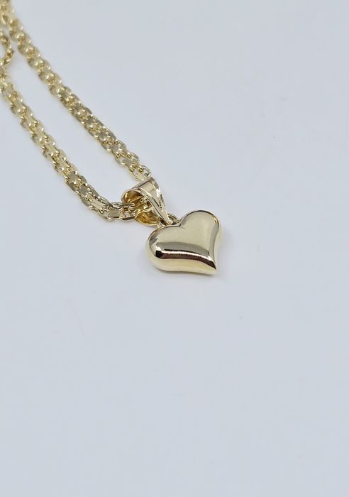 Złota zawieszka serce dmuchane próba 585 14k