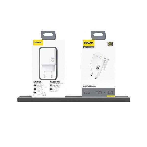 Ładowarka sieciowa Dudao A27/25W GaN USB-C - biała