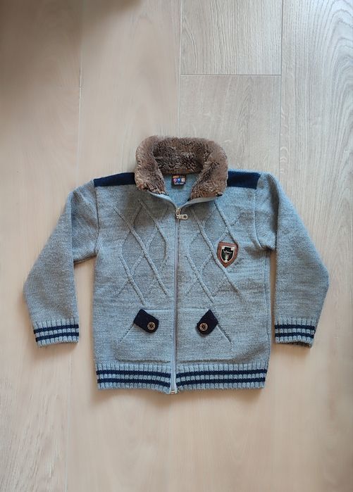 Кофта теплая на молнии свитер для мальчика