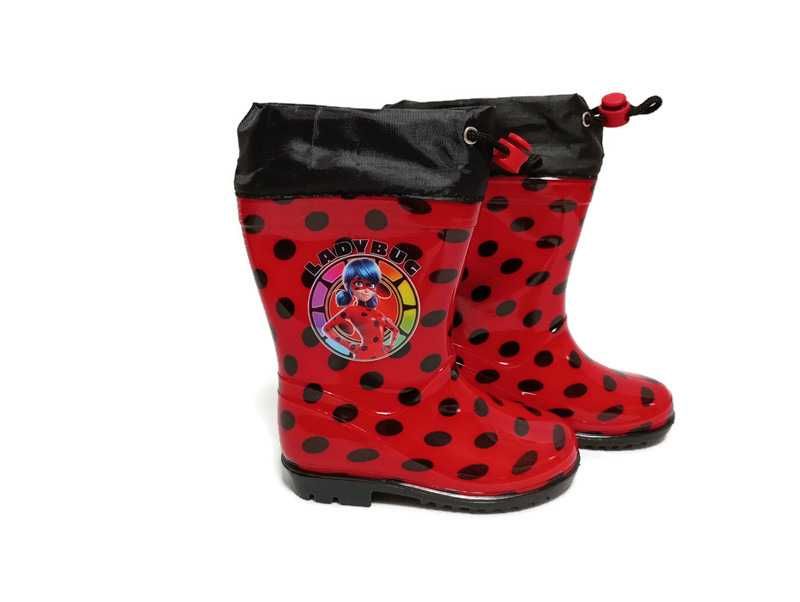 Kalosze dziecięce gumowe LADY BUG czerwone - kropki nr 26/27