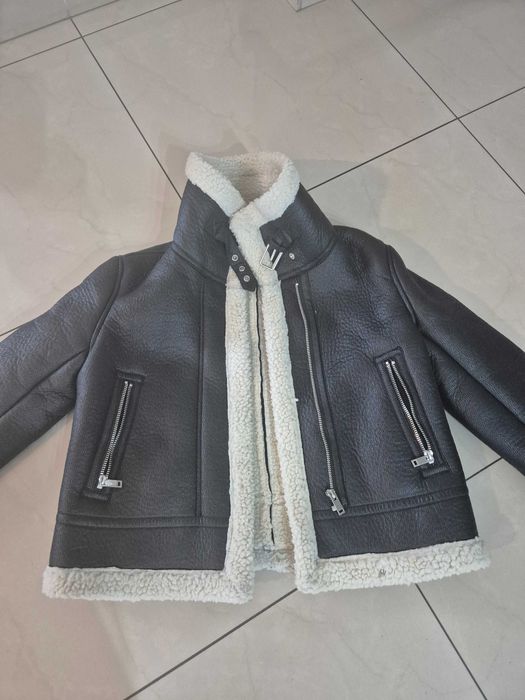 Kurtka kożuszek  ramoneska eco skóra house 34 xs czarna