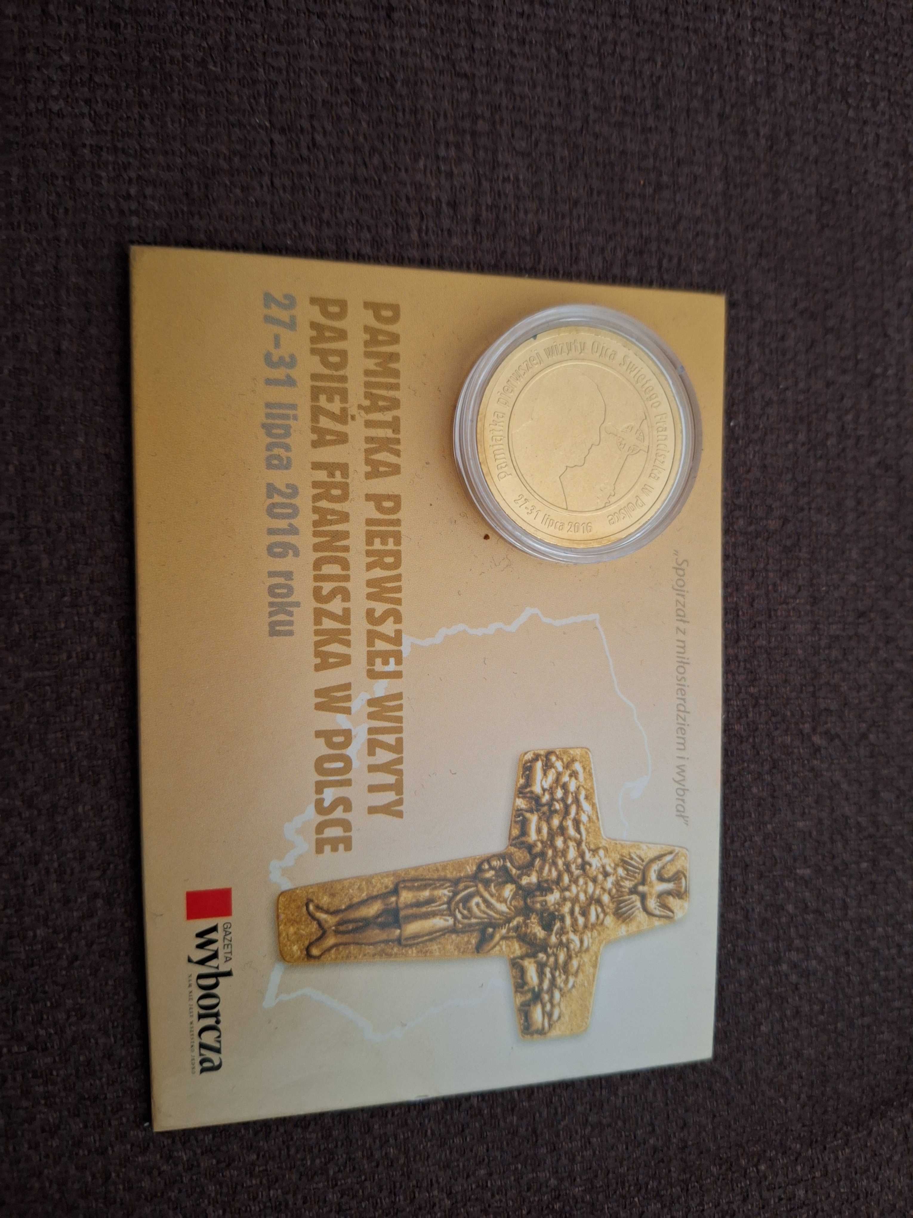 numizmat pamiątka I wizyty Papieża Franciszka w Polsce