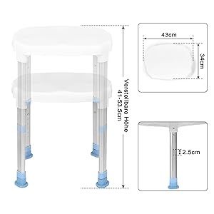 Крісло для ванної/душу з підлокітниками і спинкою