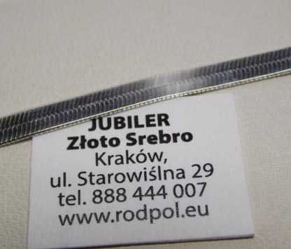 Srebrny łańcuszek płaska żmijka linka  46 cm. 3,4 mm.