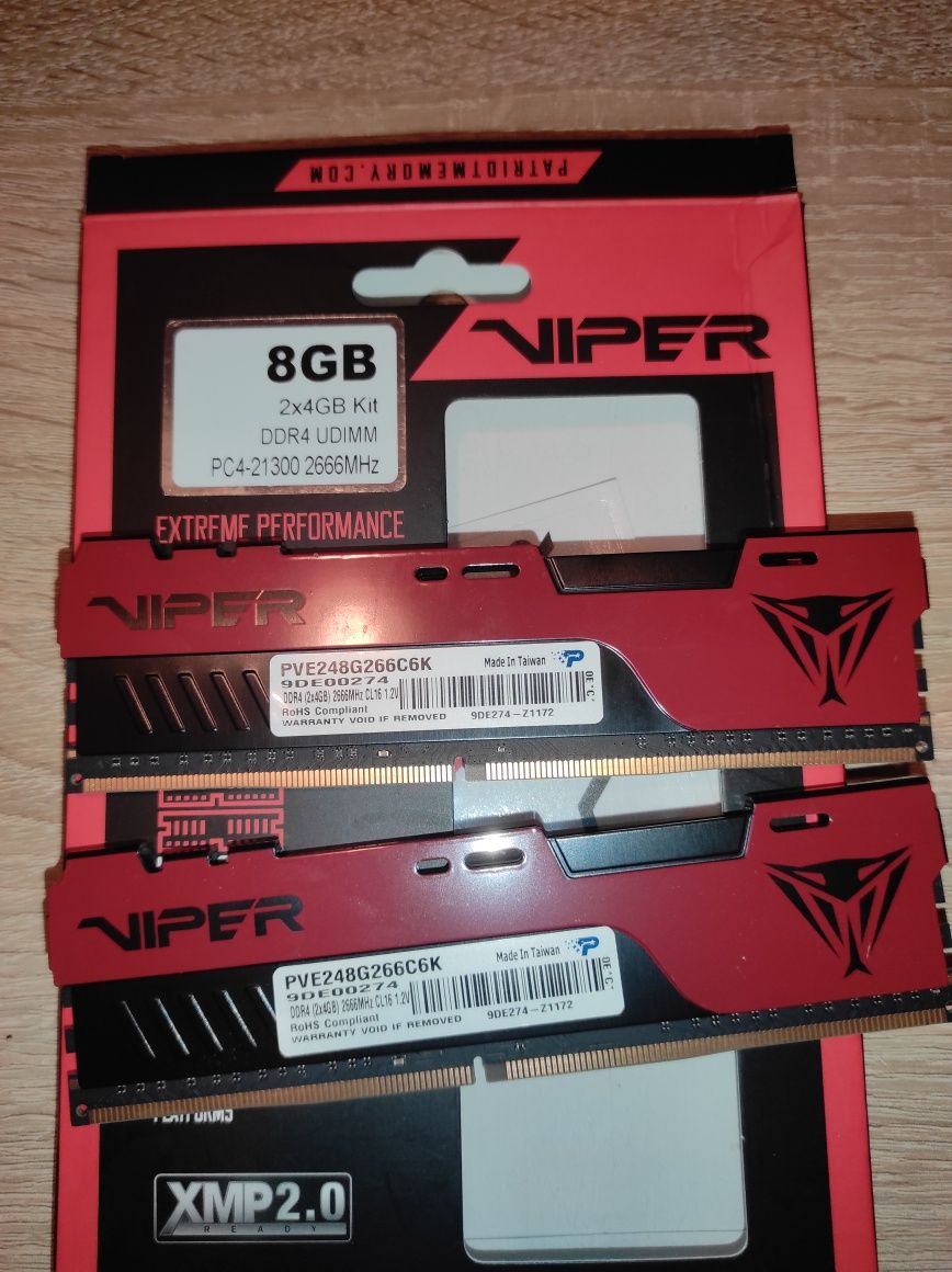 Pamięć Patriot Viper Elite II, DDR4, 8 GB, 2666MHz, CL16