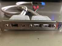 Usb x2 firewire śledz hub do komputera pc