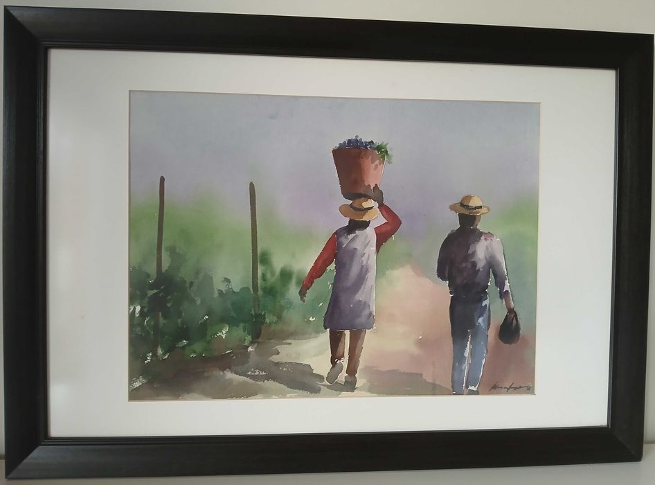 Aguarela original pintor António Neves
