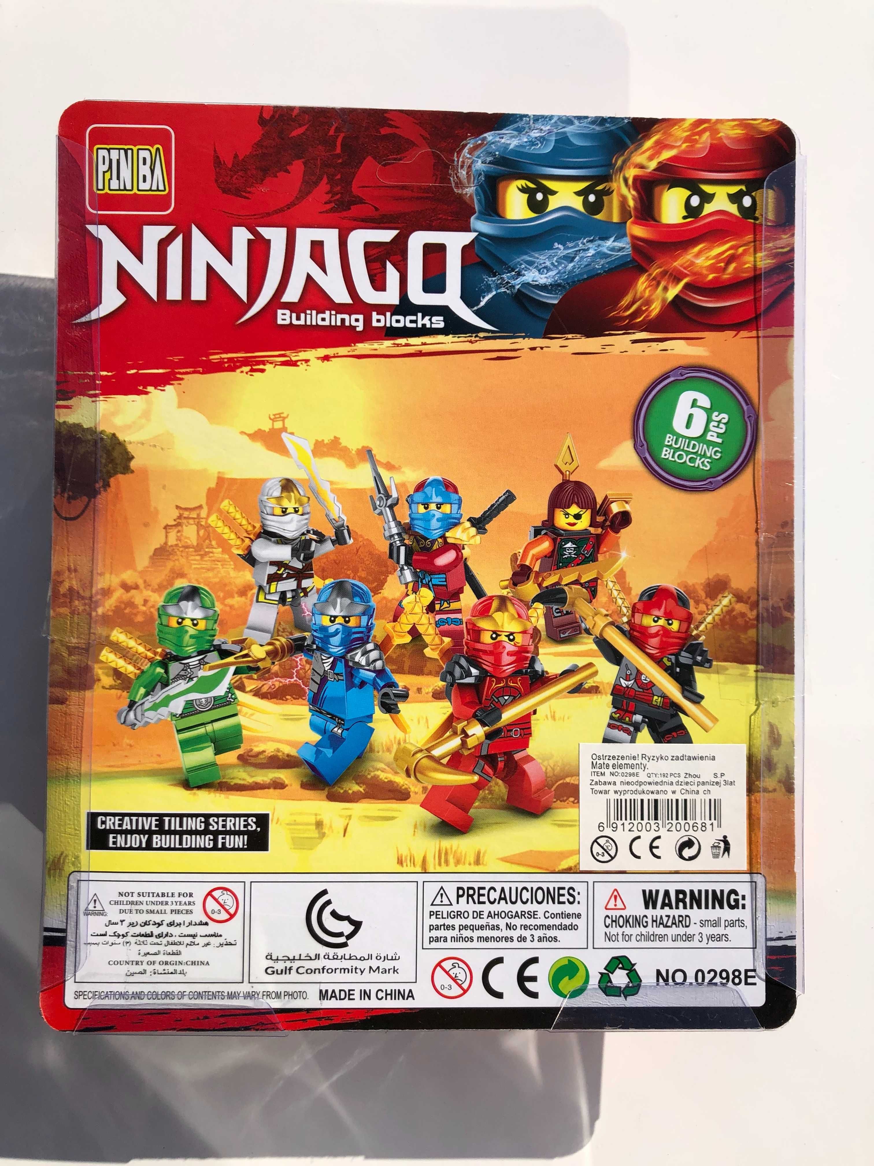 Nowe Postacie Figurki Ludzik NinjaGo Zestaw 6szt Figurek Klocki NINJA