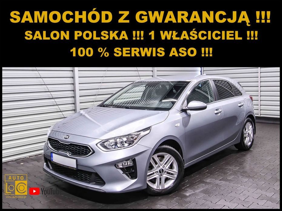 Kia Ceed Salon POLSKA + 100% Serwis KIA + 1 Właściciel + NAVI =BRUTTO VAT 23%