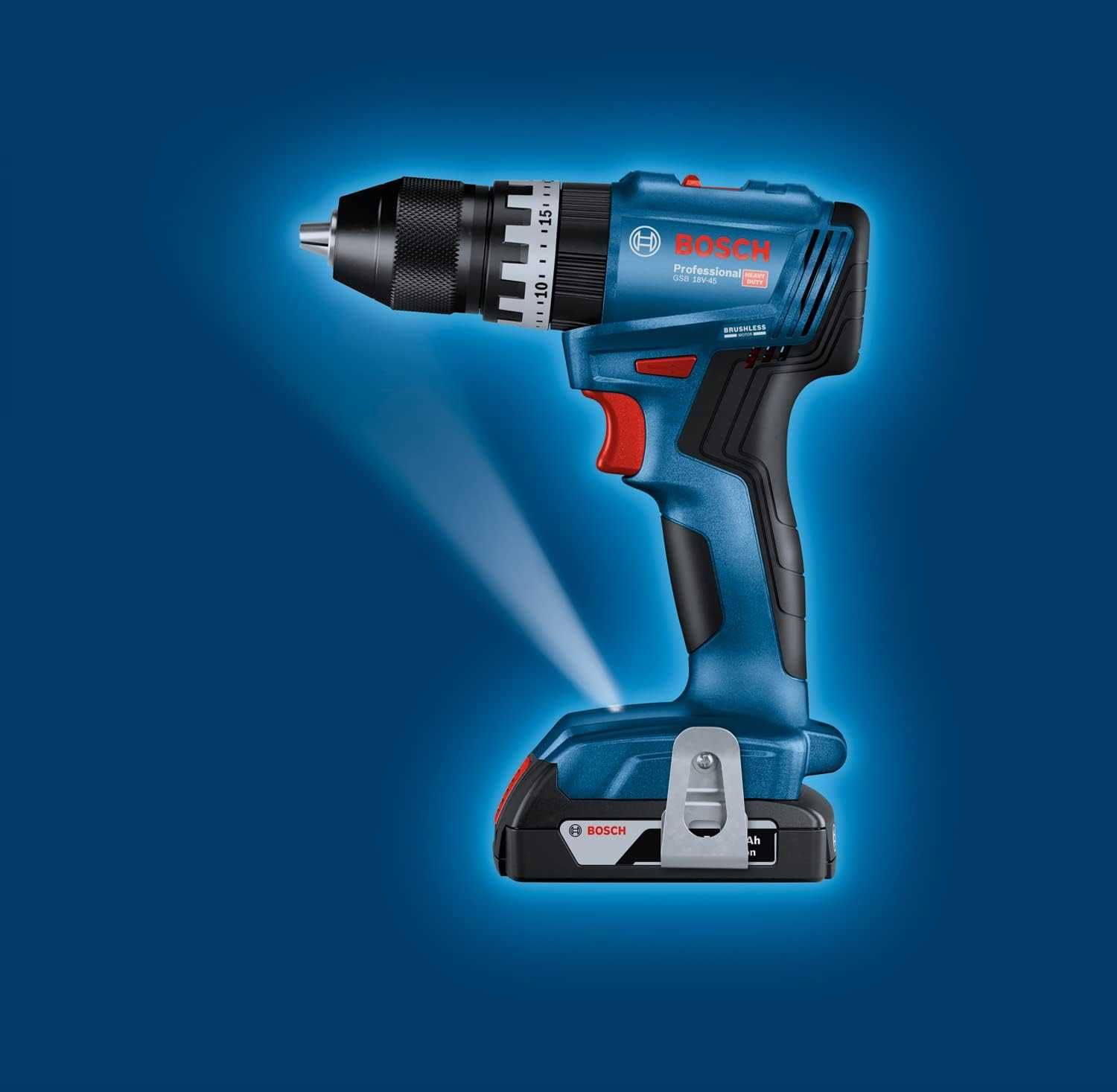 Шуруповерт бездротовий ударний дриль шурупокрут Bosch GSB 18V-45