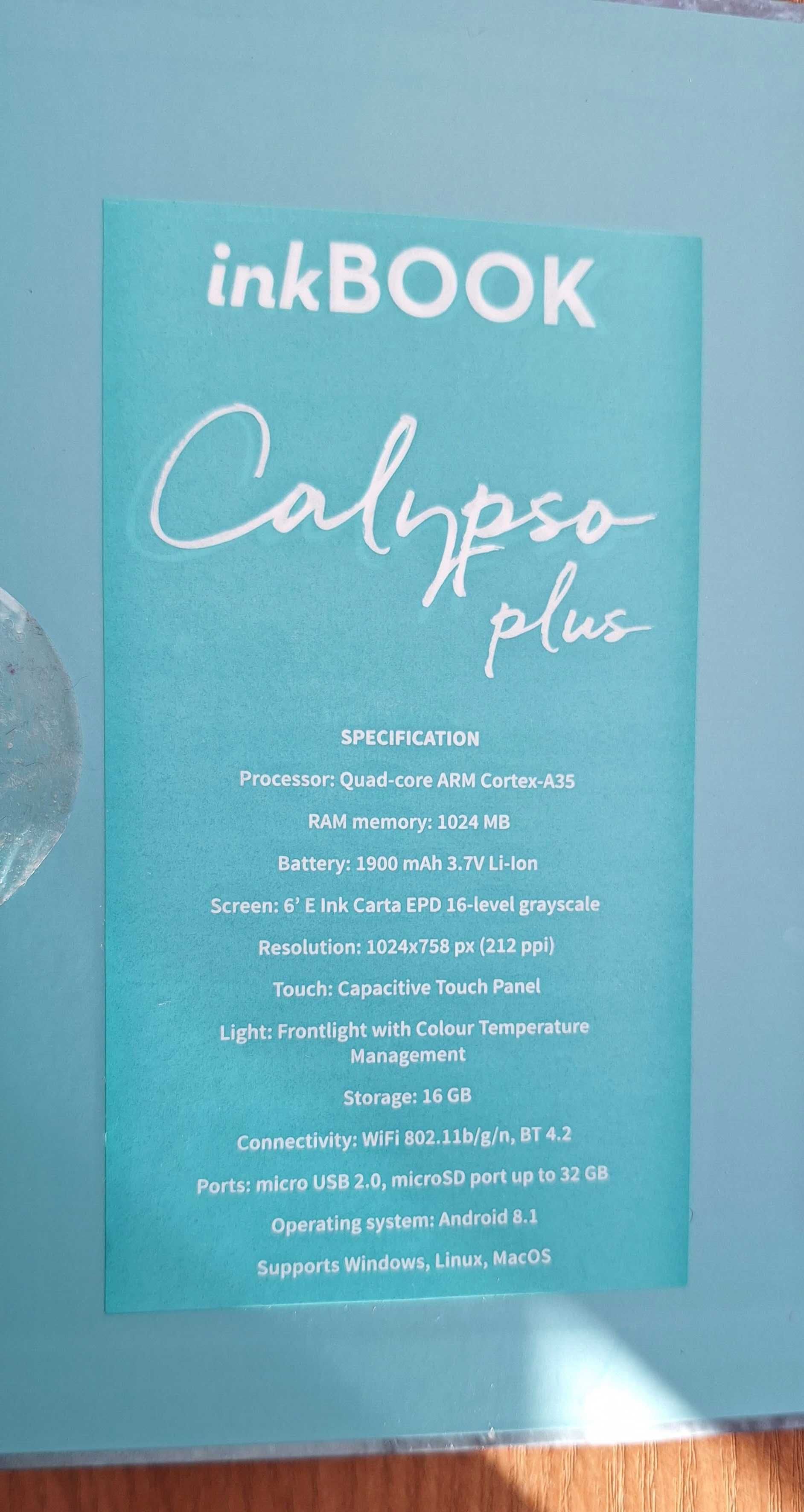 Czarny czytnik ebooków Inkbook Calypso Plus sprawny