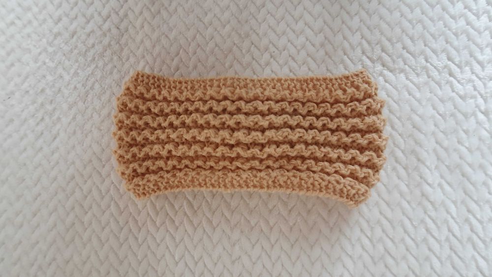 Beżowa damska opaska na głowę - Handmade, Rękodzieło