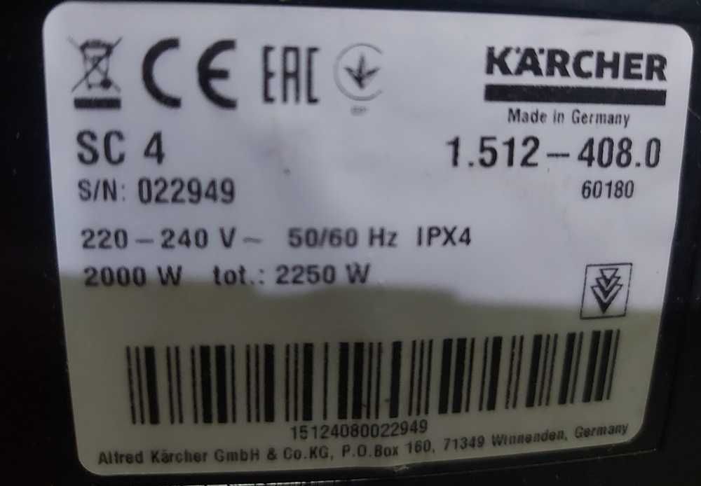 parownica przelewowa Karcher SC4 + żelazko