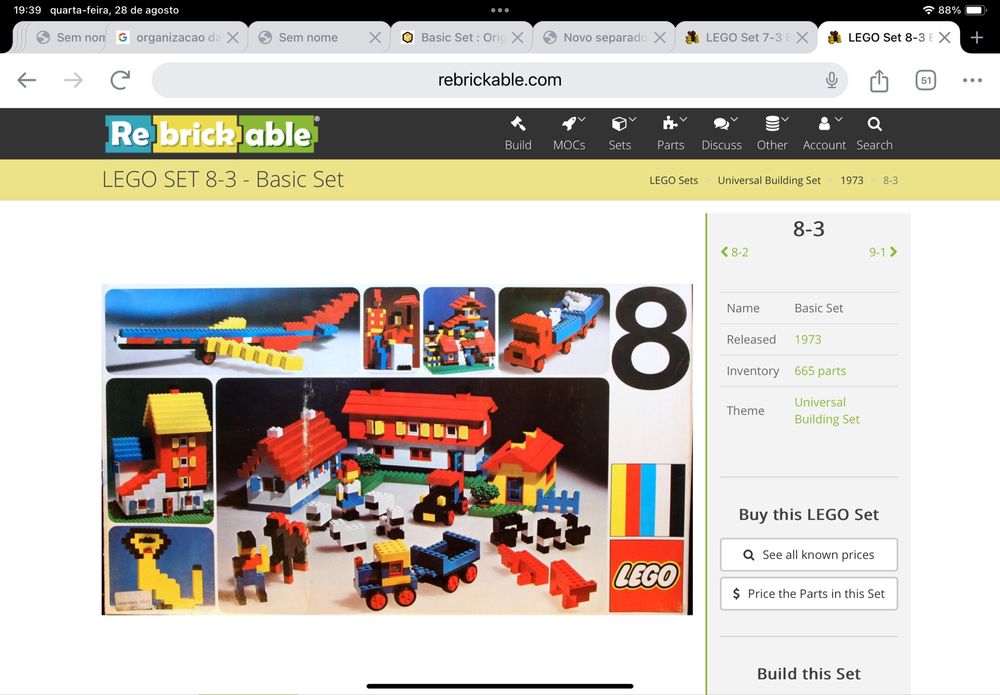 Lego set 8-2 de 1973 completo