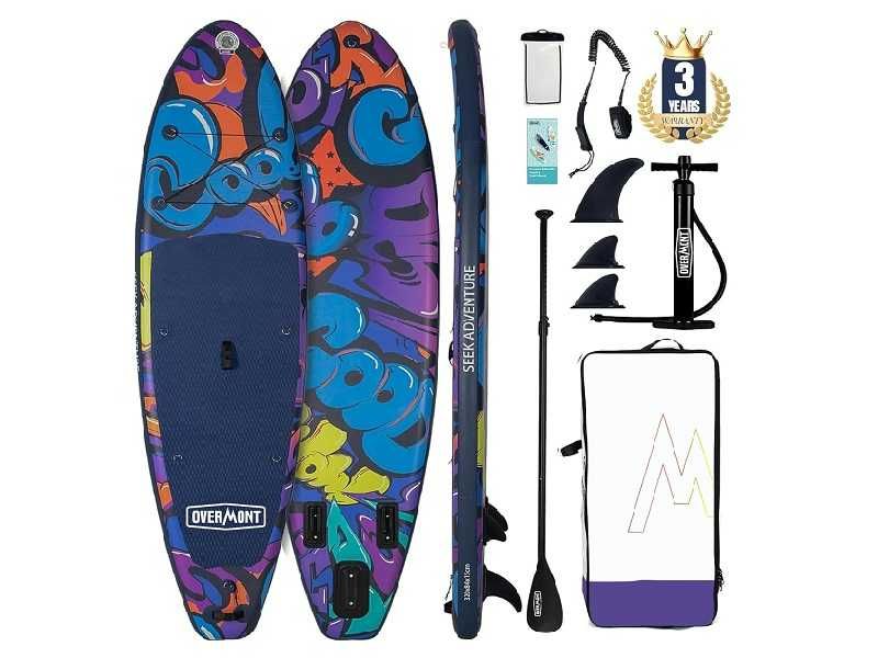 Сап SUP дошка Overmont комплект надувної дошки для веслування стоячи