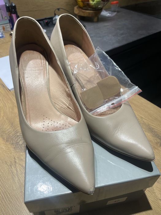 Czółenka szpilki obcasy venezia cieliste beżowe