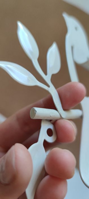 Wieszak na klucze lub inne drobiazgi ptak ptaszek metalowy 14x13 cm