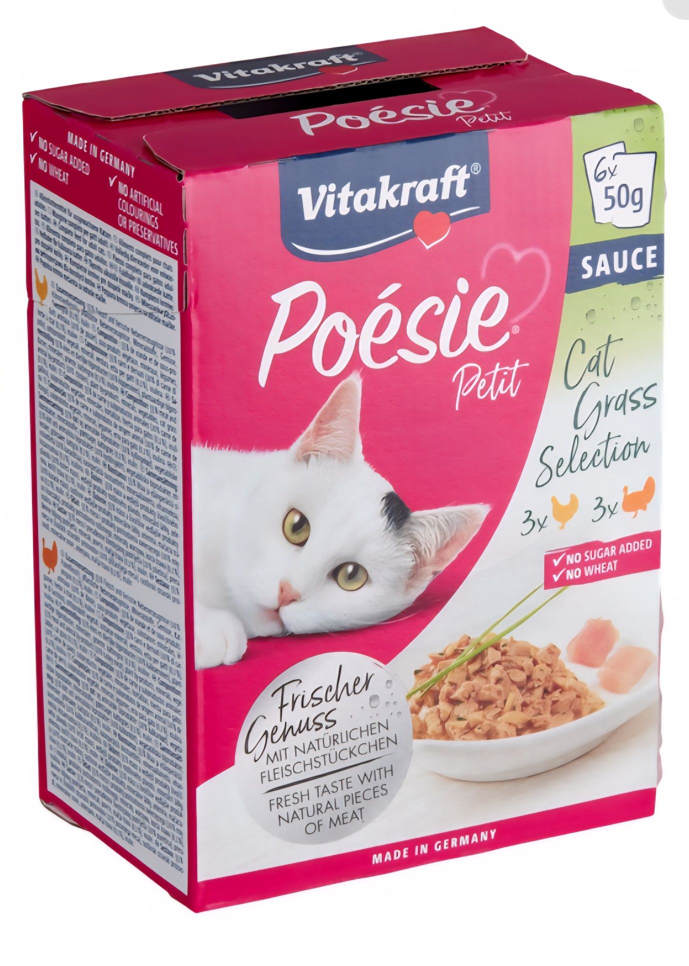 36szt Saszetek Vitakraft Poesie Sauce kurczak/indyk kocia trawa
6x6 op