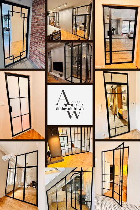 Drzwi loftowe, ścianki szklane zabudowy w stylu loft. W 3 tygodnie!