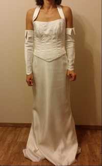Suknia ślubna kolor ecru rozmiar 38, stan nowy