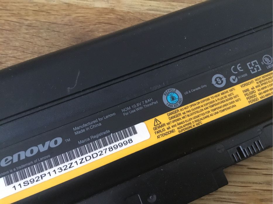 Oryginalna bateria do lenovo thinkpad 10.8V 7.8Ah 94% 42T4511 92P1132