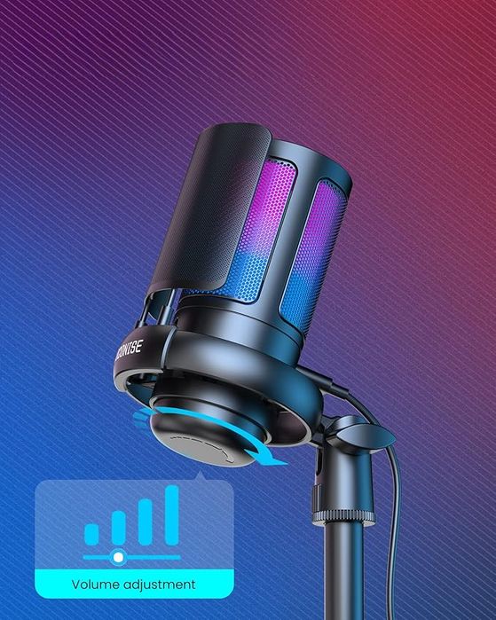 Mikrofon Gamingowy Usb Coconise Rgb Z Wyciszeniem I Statywem
