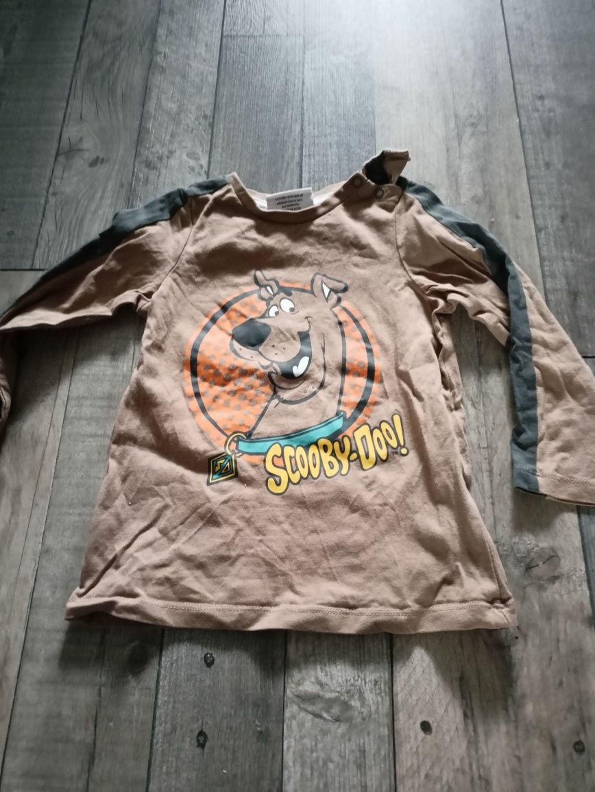 Koszulka z długim rękawem brązowa 86 / 92 Scooby doo piesek