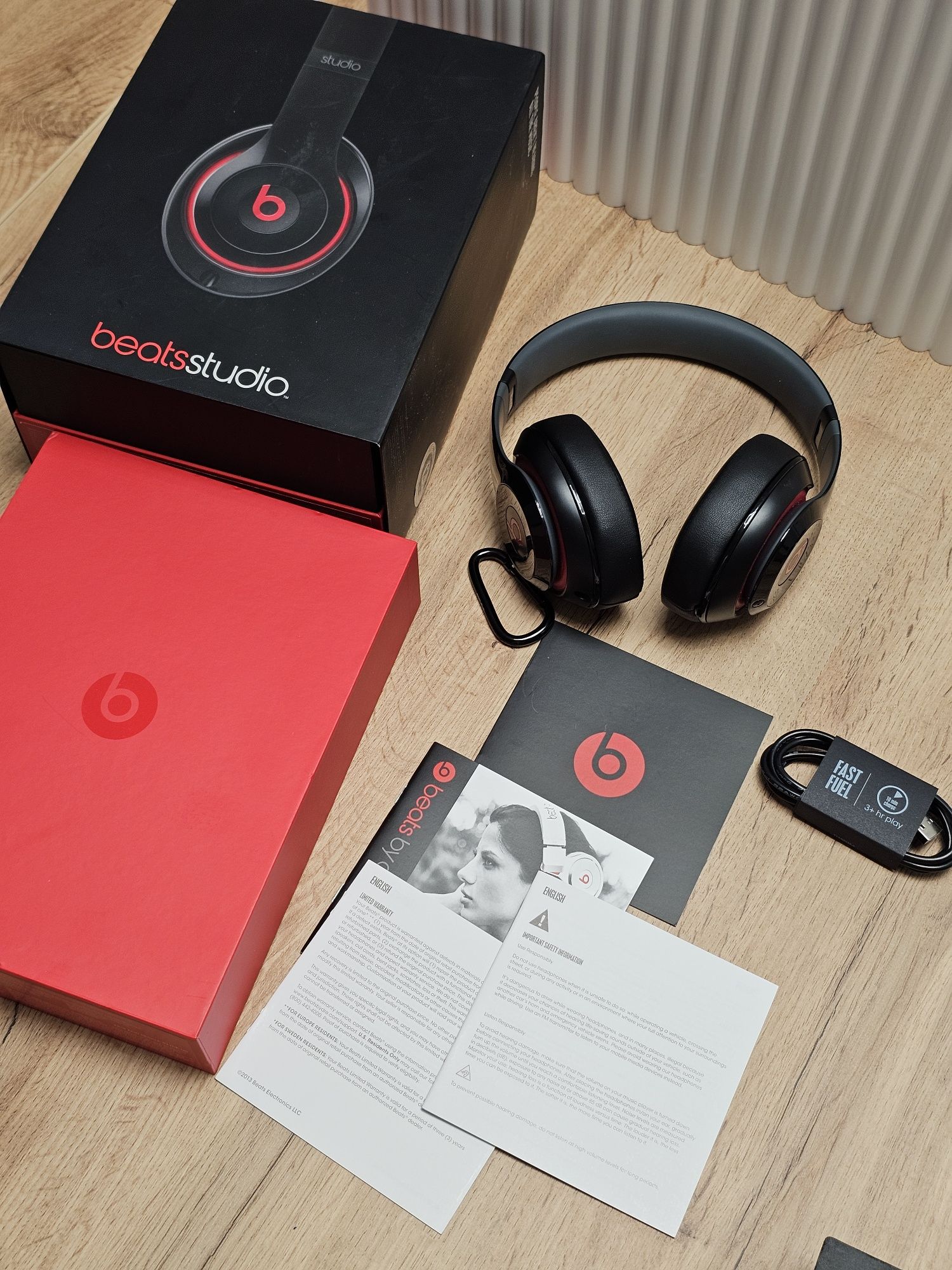 Słuchawki przewodowe Beats Studio 2.0 Black Red by dr Dre Monster