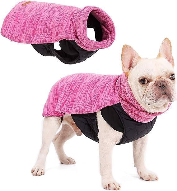 Kurtka dla Psa Wodoodporna Ciepłya ubranko L Róż