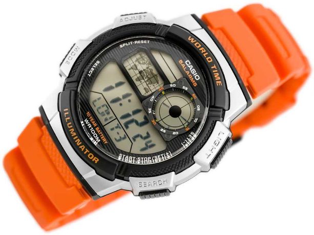 Wodoszczelny oryginalny zegarek męski chłopięcy CASIO AE-1000W!
