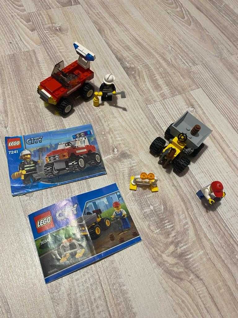 Lego City 30348 Mini Wywrotka + Lego 7241 Wóz dowódcy straży Pożarnej