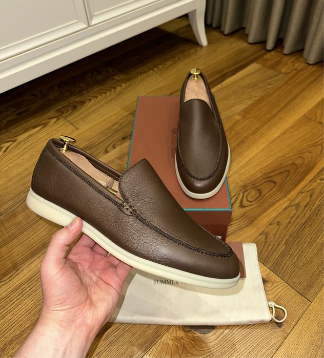 Лоферы из кожи лося Loro Piana