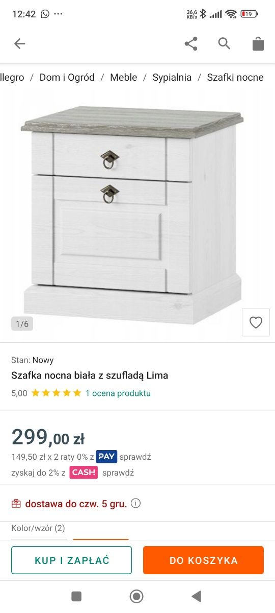 Szafka nocna lima