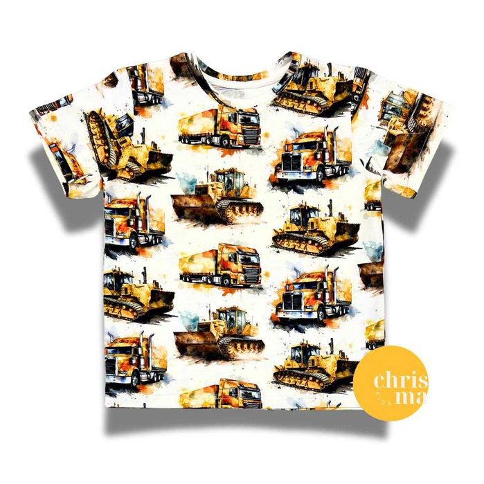 Chrisma bluzka krótki rękaw koszulka T-shirt ciężarówka spychacz 104