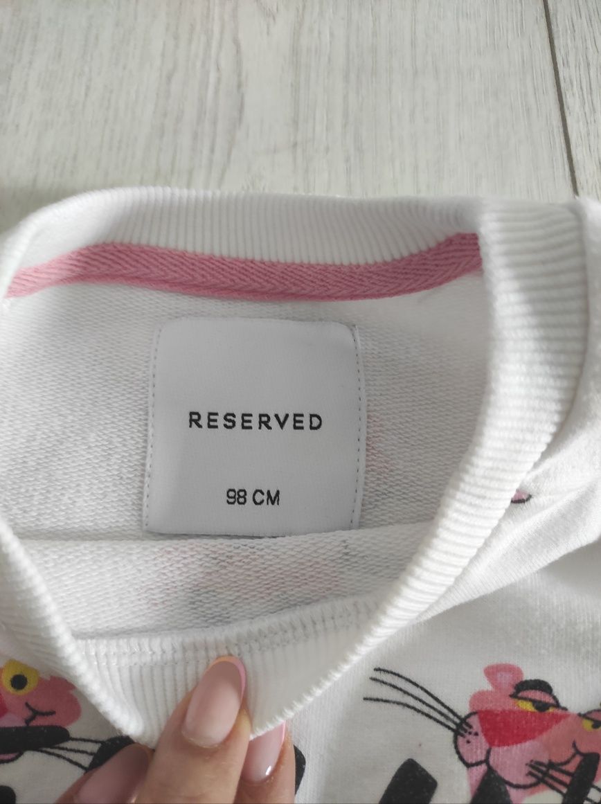 Bluza dziewczęca rozmiar 98 Reserved różowa pantera .