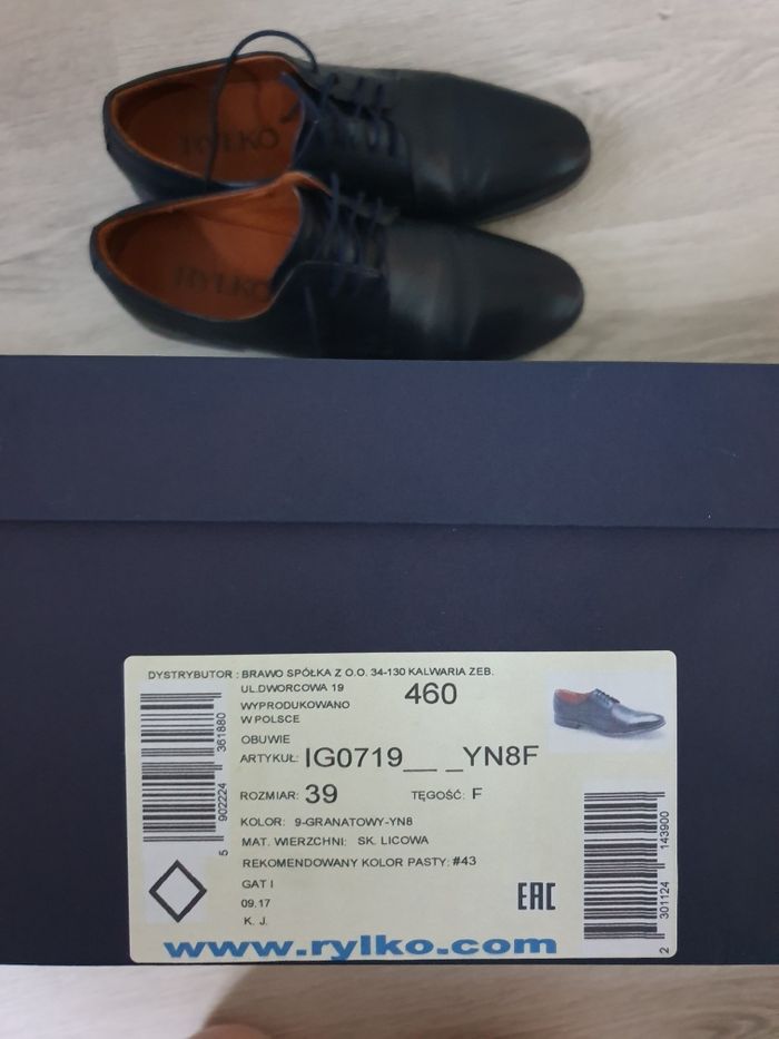 Buty męskie skórzane