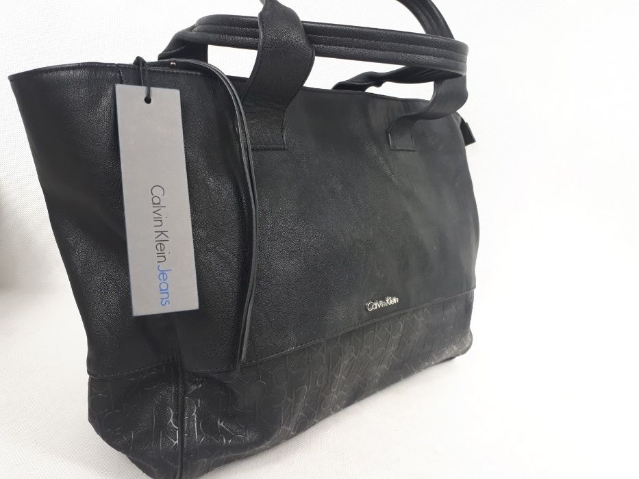 Nowa torebka CALVIN KLEIN czarna monogram shoperka pojemna torba