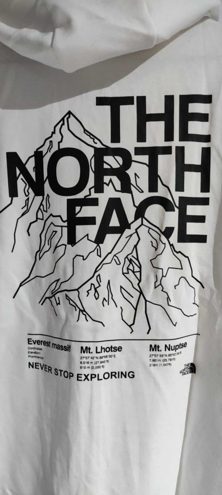 Nowy dres męski premium The North Face XL biało czarny
