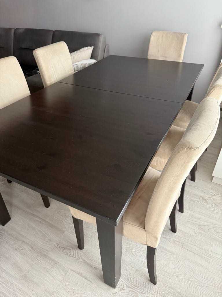 Stół Ikea Stornas z 6 krzesłami  - 200/105 cm.