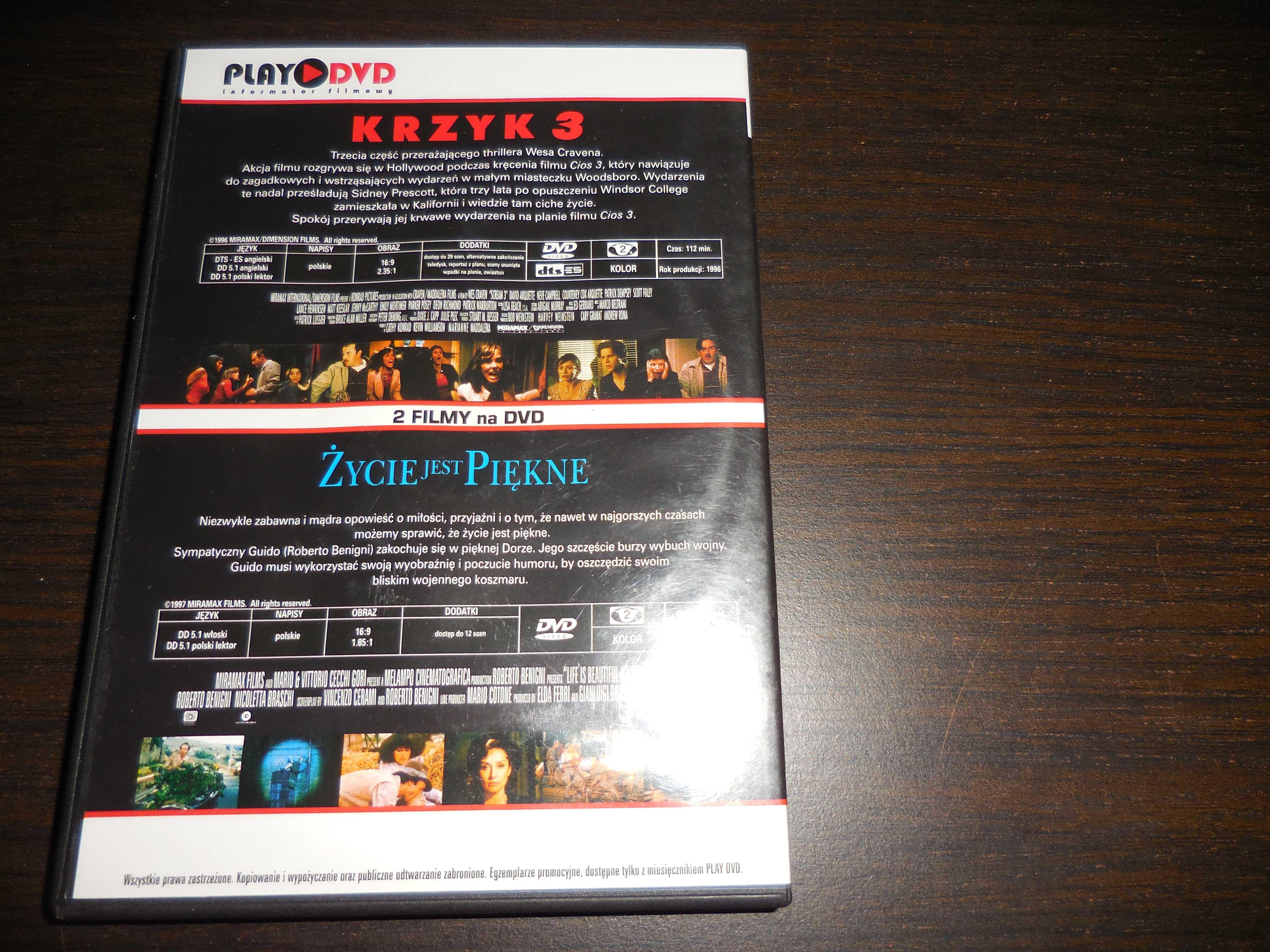 2 DVD - Krzyk 3 - Życie jest piękne