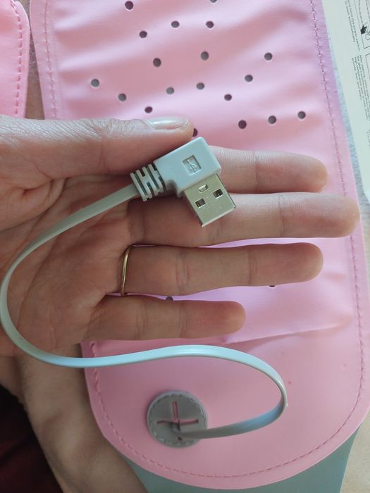 Podgrzewany różowy pas biodrowy elektryczny wejście USB