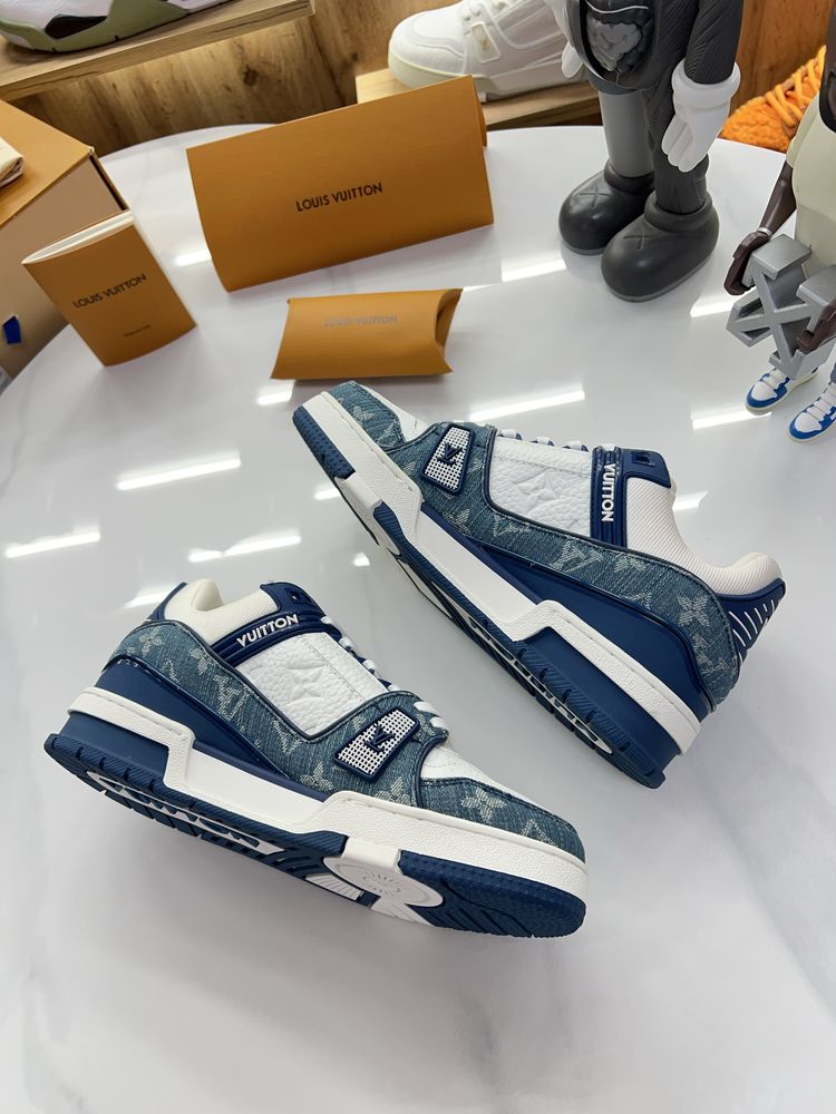 Кросівки Снікерси Louis Vuitton Trainer “Jeans” Monogram Logo
