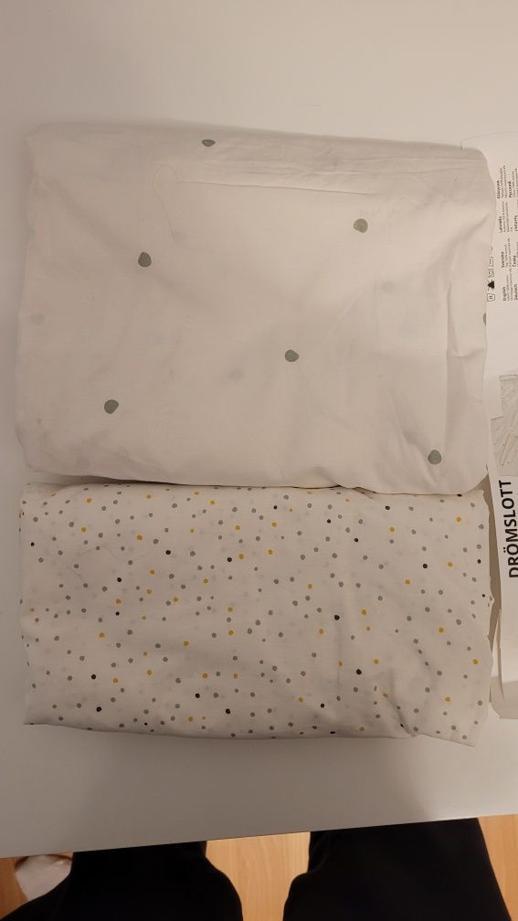 Łóżko dla dziecka białe 120 x 60 Ikea z materacem i kpl. prześcieradeł