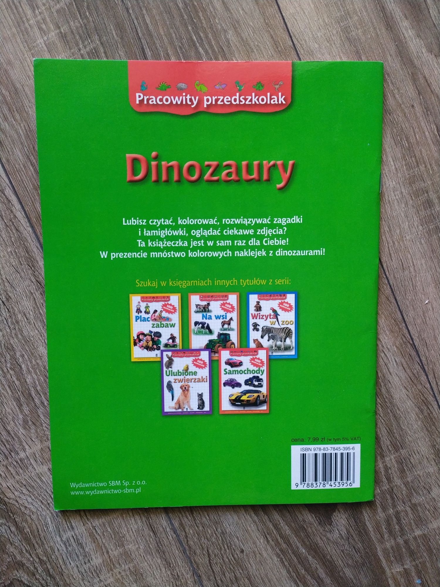 Dinozaury pracowity przedszkolak książka kolorowanka